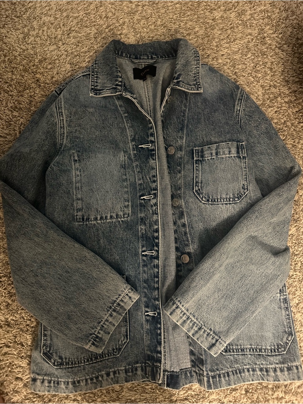 Quince Women's Light Blue Denim Chore Jacket